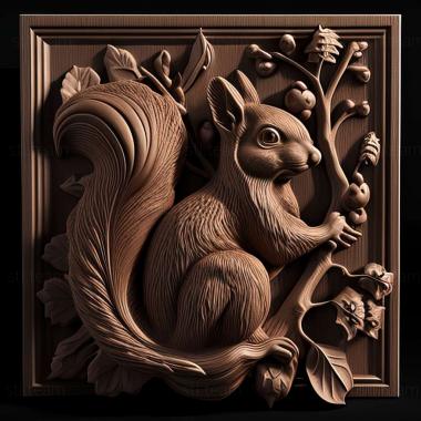 3D model squirrel (STL)